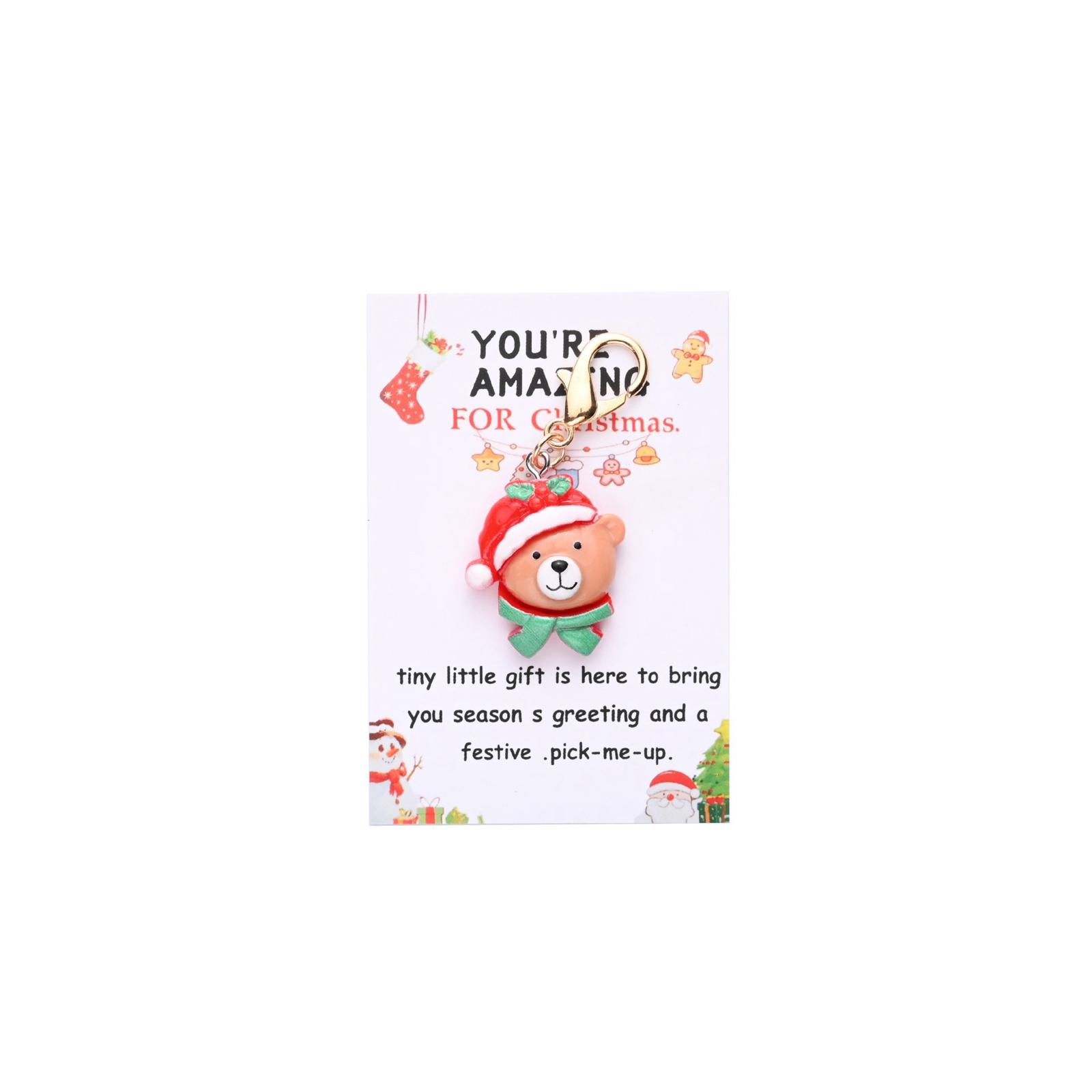 

Christmas Pocket Hug, English Blessing Card, Christmas-themed Keychain, Holiday Party Gift. One Size