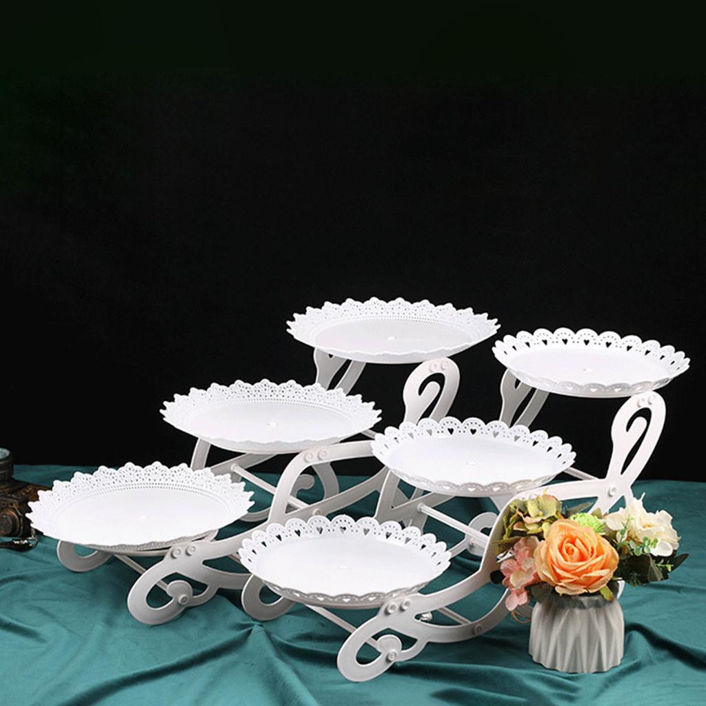 European Dessert Table Fruit Tray 3 Layer Cake Stand Rack Wedding Party Candy Display Plastic Serving Holder for Banquet