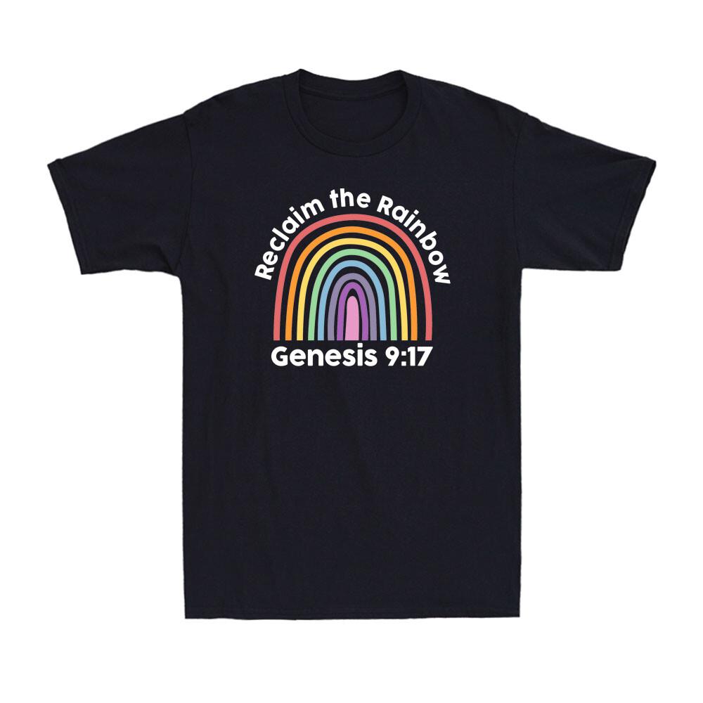 Reclaim the Rainbow Shirt Rainbow Genesis 9:17 Christian Men s T-Shirt XXL