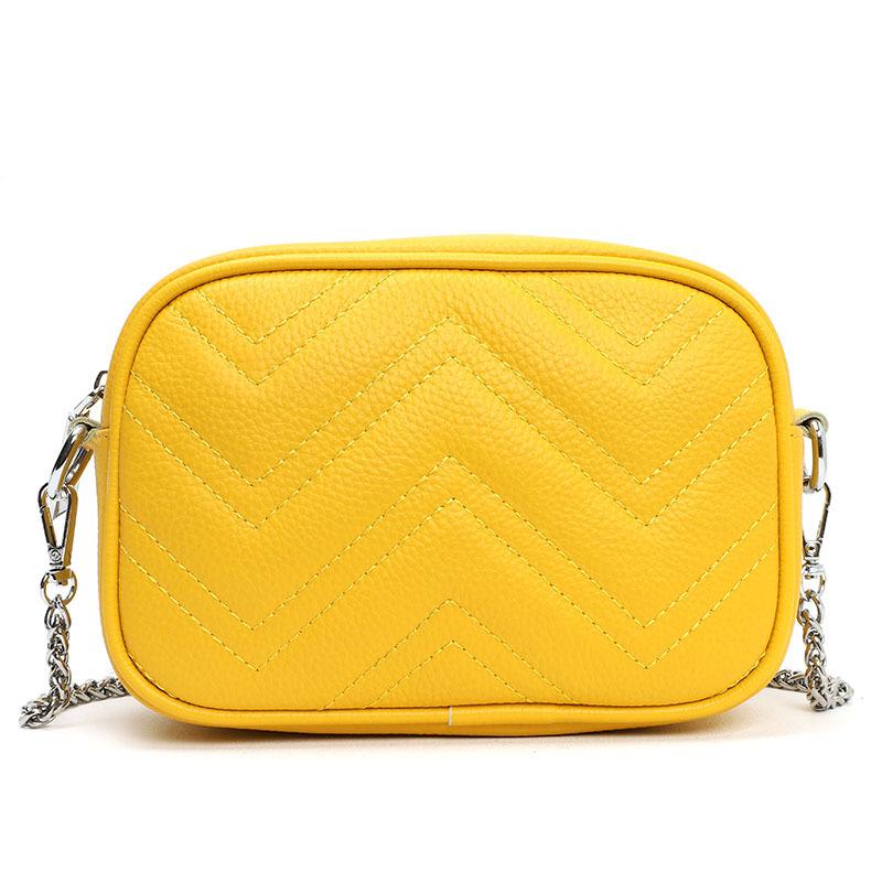 First layer cowhide small square bag women's bag new trendy fashion embroidered thread single shoulder messenger bag chain small bag