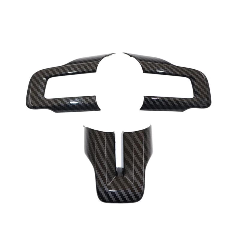 Carbon Fiber Style Steering Wheel Set Decorative Stickers For Ford Mustang 2015-2025 Car Interior Decoration Accessories