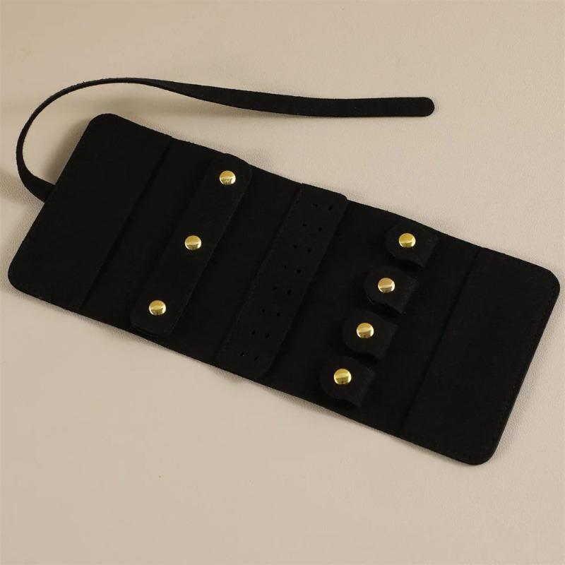 Travel Portable Jewelry Organizer Roll Foldable Jewelry Case for Bracelet Ring Necklaces Earring Jewelry Storage Bag Travel Bags