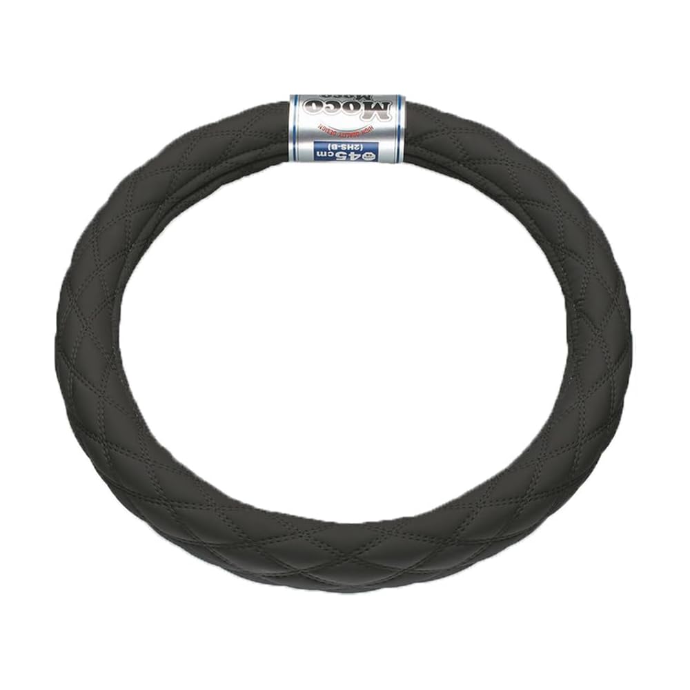 Jet Inoue A-Type Fuzzy Steering Wheel Cover W-Stitching Black Nubuck Style 587752