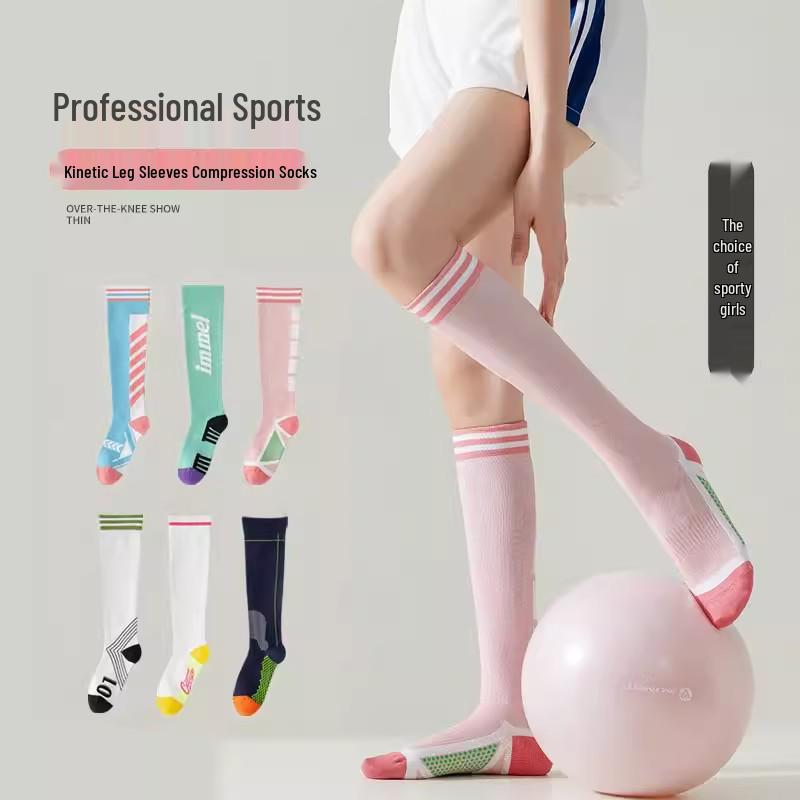 Women's Calf Compression Socks for Fitness: Mid-Calf, Running, Jump Rope, Long, Yoga Socks.
