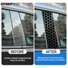 Honeycomb Vinyl Car Stickers Waterproof Scratch-Resistant B-Pillar Cover Self-Adhesive Decals for Auto Exterior Ization