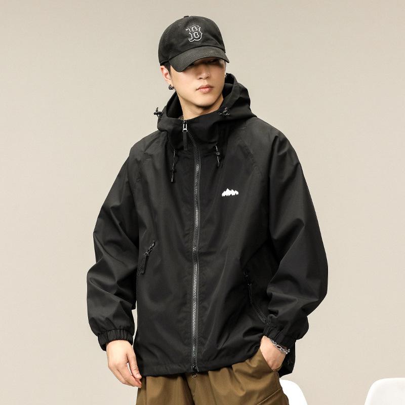 

Японская модная куртка мужская свободная большого размера весенняя повседневная альпинистская куртка модная спортивная с капюшоном XL