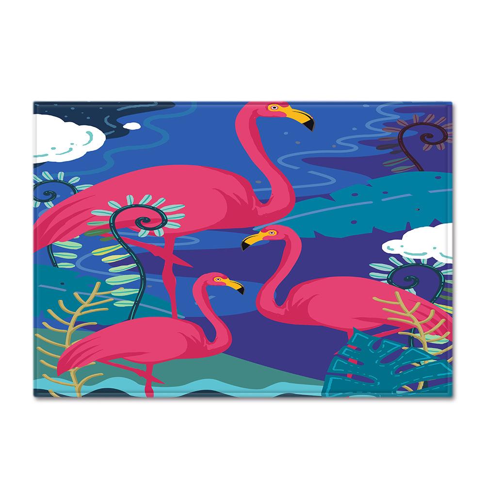 Fresh American Flamingo Printed Carpet Nordic Floor Mat