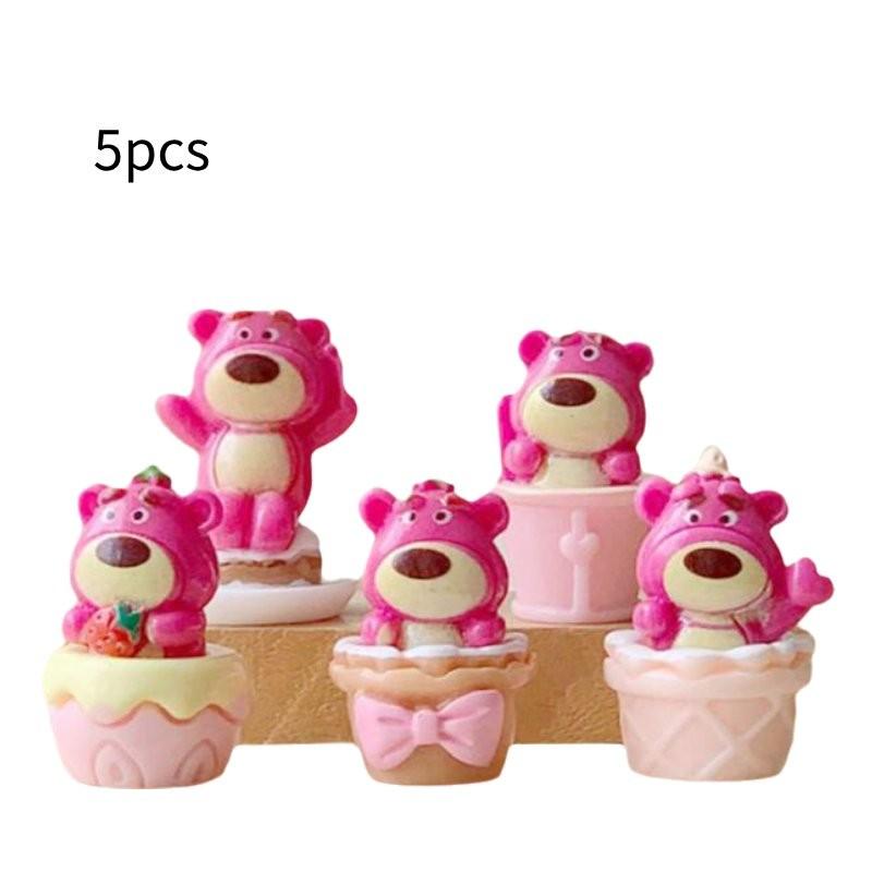 Lotso 5pcs Cake Resin Toy Model Desktop Decoration Children Gifts Christmas