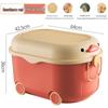 Children's Cartoon Storage Box with Wheels - Large Capacity Organizer for Toys, Clothes, and Snacks