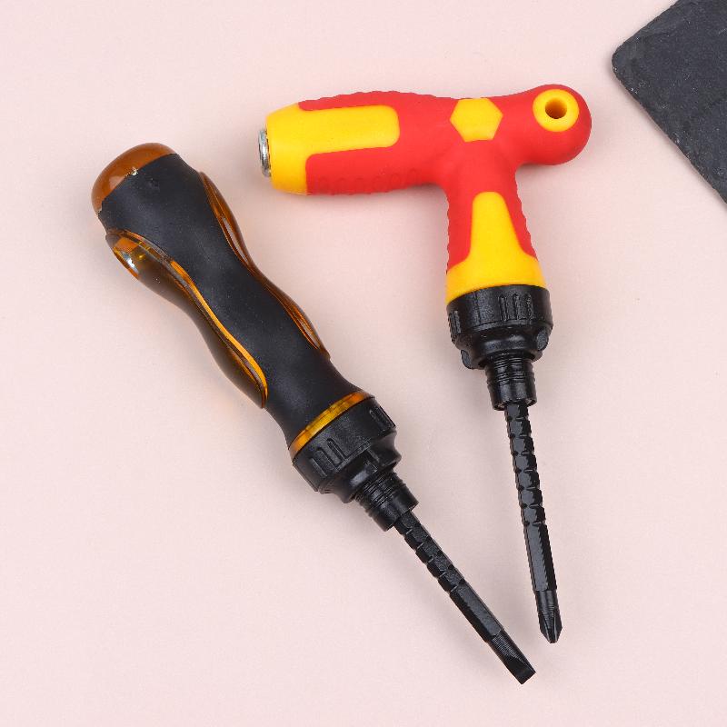 2 In 1 Household Screwdriver Home Repair Tool , Disassemble Magnetic Rotating Ratchet Screwdriver Kit For Furniture/Car/Computer
