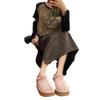 New early autumn heightening thick-soled bag head half slippers women wear a pedal lazy shoes retro child