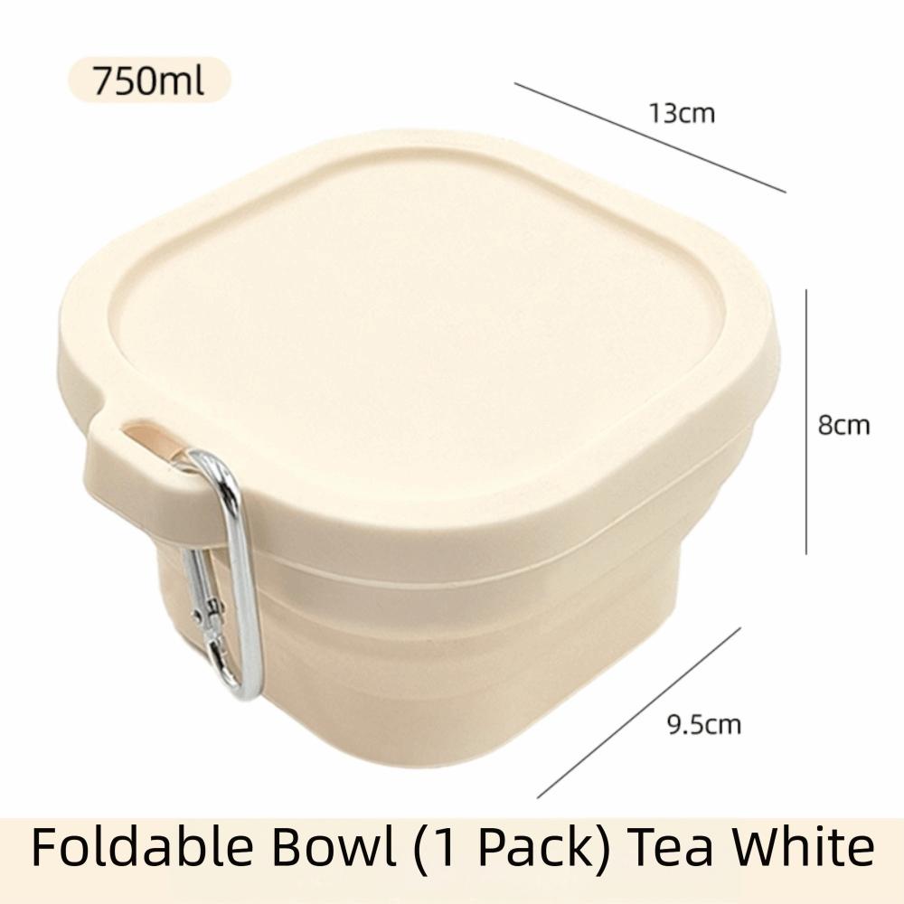 Silicone Foldable Lunch Box Portable Food Storage Container Large Capacity Camping Bowls  Outdoor