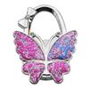Large Matte Butterfly Hanging Bag Hook - Foldable Women's Bag Buckle & Portable Table Edge Hook for Luggage Accessories.
