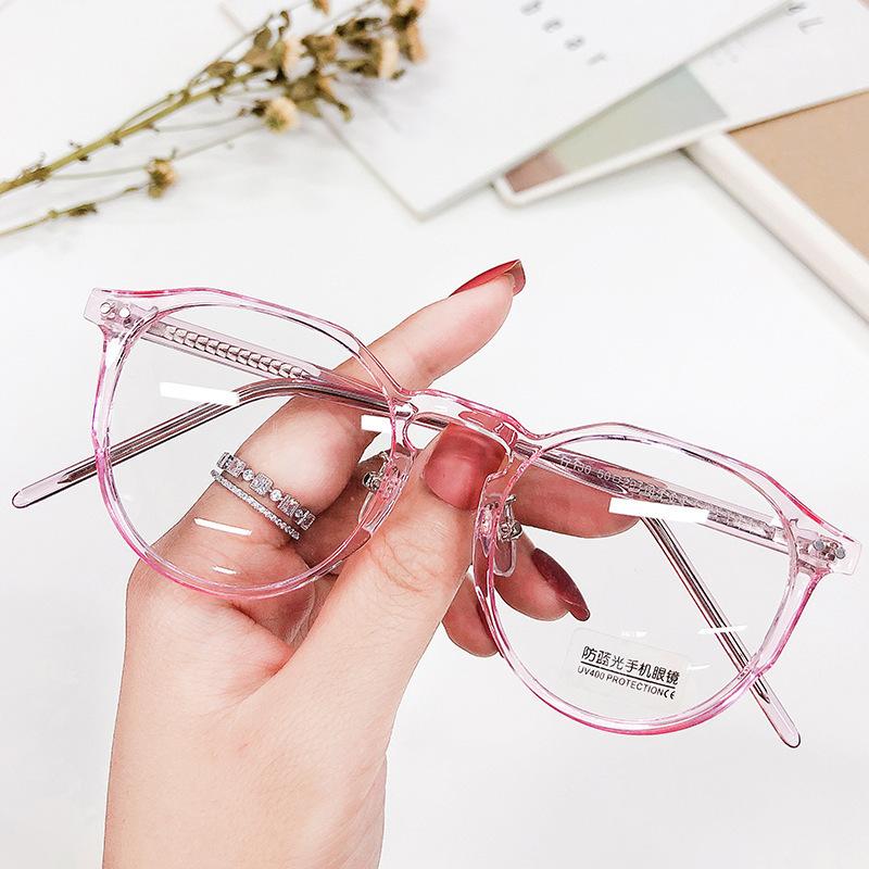 No Makeup Artifact Tr90 Glasses Frame Plate Pin Leg Anti-Blue Light Glasses Frame Can Be Equipped With Myopia Degree