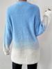 Elegant Women's Wool Gradient Knit Sweater - Autumn/Winter Collection, Round Neck