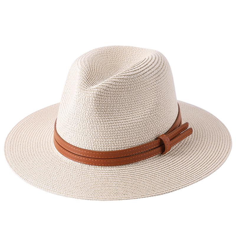 Neuer Panama Weicher Formbarer Strohhut Sommer Damen Herren Breiter Rand Strand Sonnenhut UV-Schutz Fedora Hut Chapeu Feminino 2024 Neu