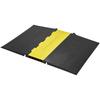 Rubber Cable Protector Ramp, 5 Channel, 22000 Lbs/axle Capacity Heavy Duty Wire Cover Ramp Hose Cord Ramp Driveway, Traffic Speed Bump with Flip-Open