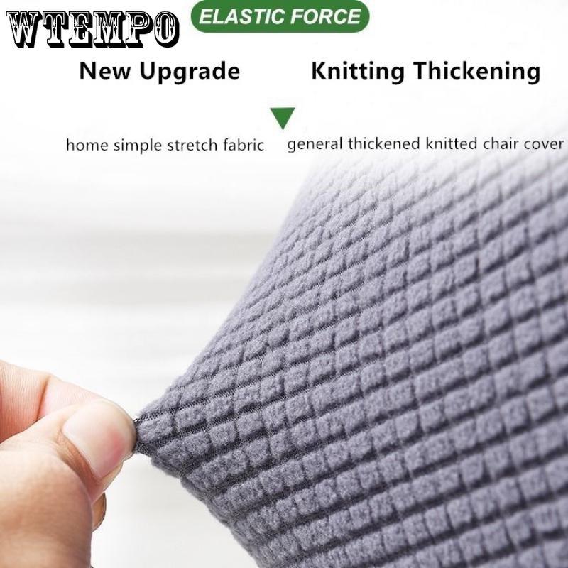WTEMPO Dickes Stuhlhussen-Kissen-Set Esszimmerstuhlhussen Universelle Hockerhussen Sitzbezug Stretch Hotel Esszimmertisch Stuhlhussen