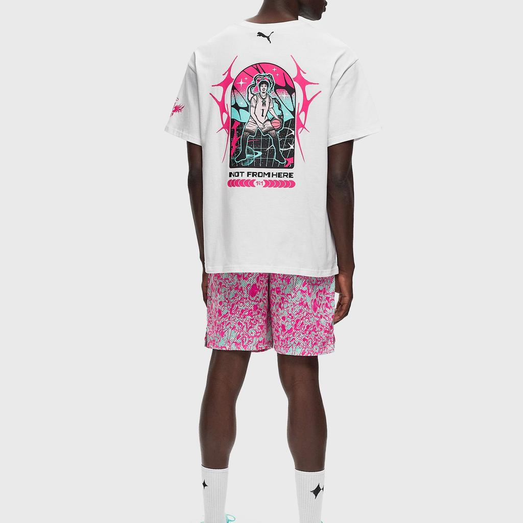 Puma Melo Miami Tee Fashion Comfortable Soft Short Sleeve T-Shirt Men Tops White 62779401