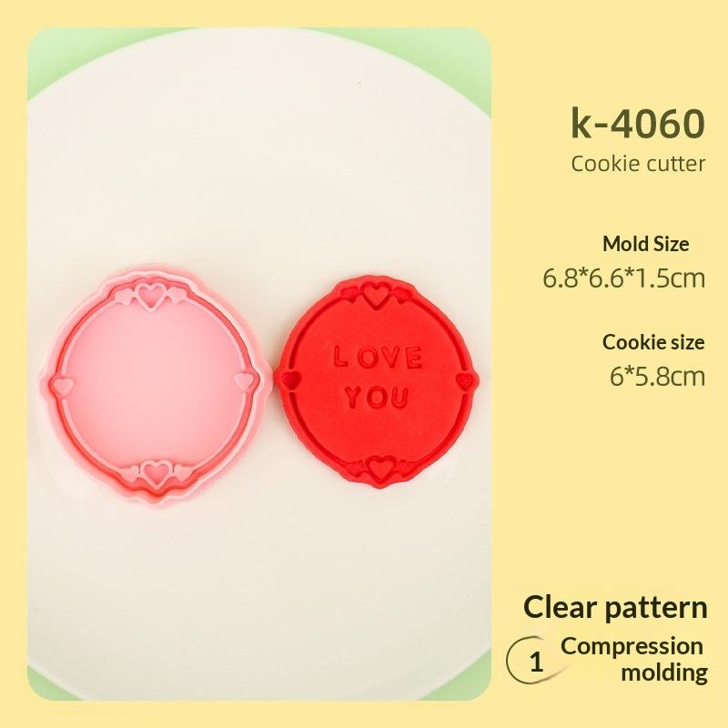 1/4Pcs 3D Valentine'S Day Wedding Cookie Cutters Biscuit Mold Cookie Mould Stamp Party Decor Baking Tools