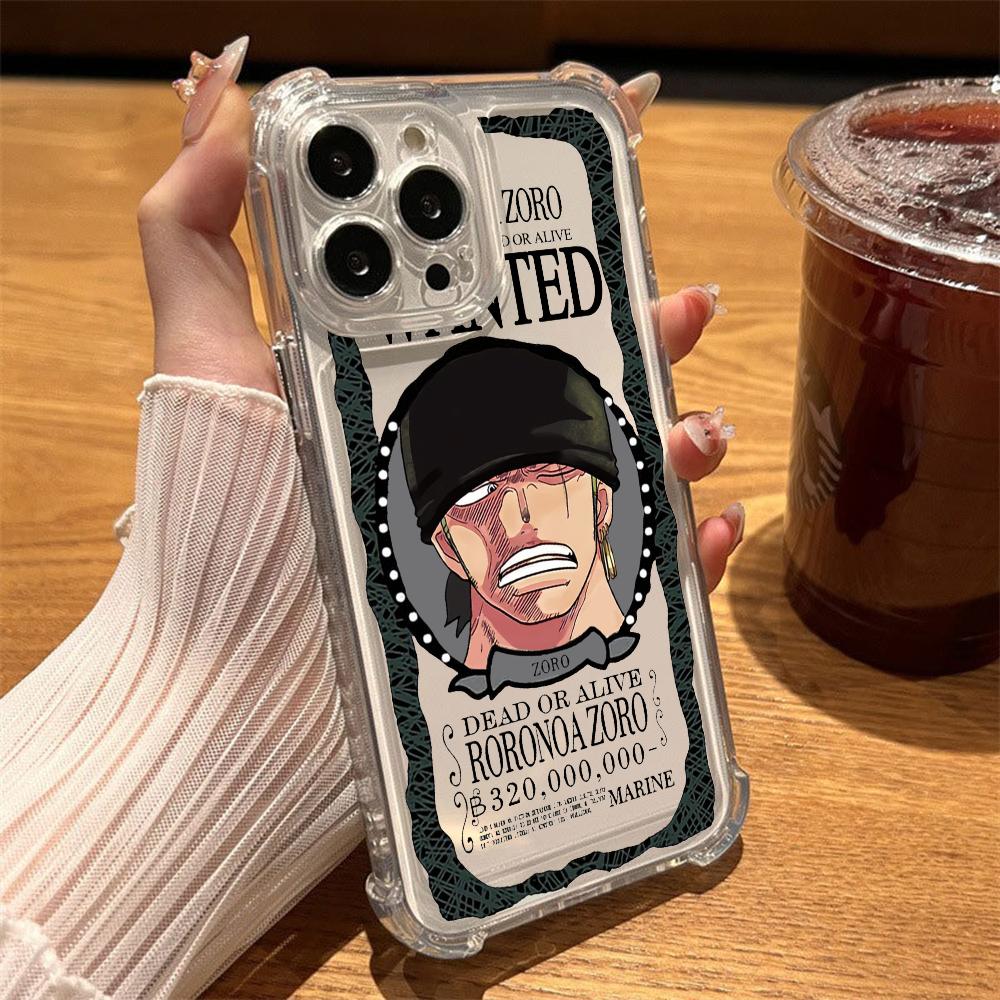 

ONE Anime P-PIECE phone case For Samsung Galaxy S25 S23 S24 S22 A06 A50 A07 A20S Ultra Plus FE Anti Fall Transparent Samsung S23