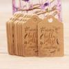 100pcs  Merry Christmas Tags Kraft Paper Card Gift Label Tag DIY Hang Tags Gift Wrapping Decor Gift Card