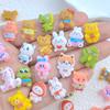 20Pcs New Cute Resin Mini Bear, Rabbit, Dinosaur, Frog Series Flat Back Manicure Parts Embellishments For Hair Bows Accessories