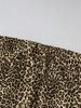 Women's Plus Size High Waist Leopard Print Wide Leg Pants - Summer Casual European American Style