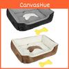 Plush Large Pet Dog Cat Bed With Comfortable Cushion And Wear-resistant Bone Toy