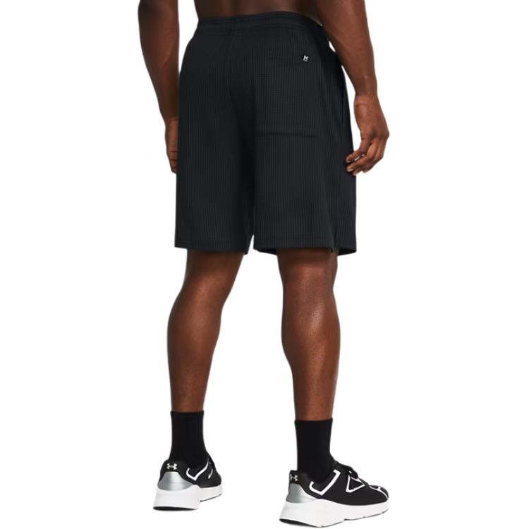 Under Armour UA Rival Solid Logo Straight Leg Casual Shorts Men Shorts Black 1383107-001