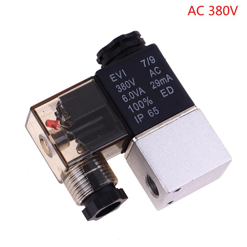 12V 24V 110V 220V 380V Magnetventil 1/8" 2-Wege direktwirkende pneumatische Ventile