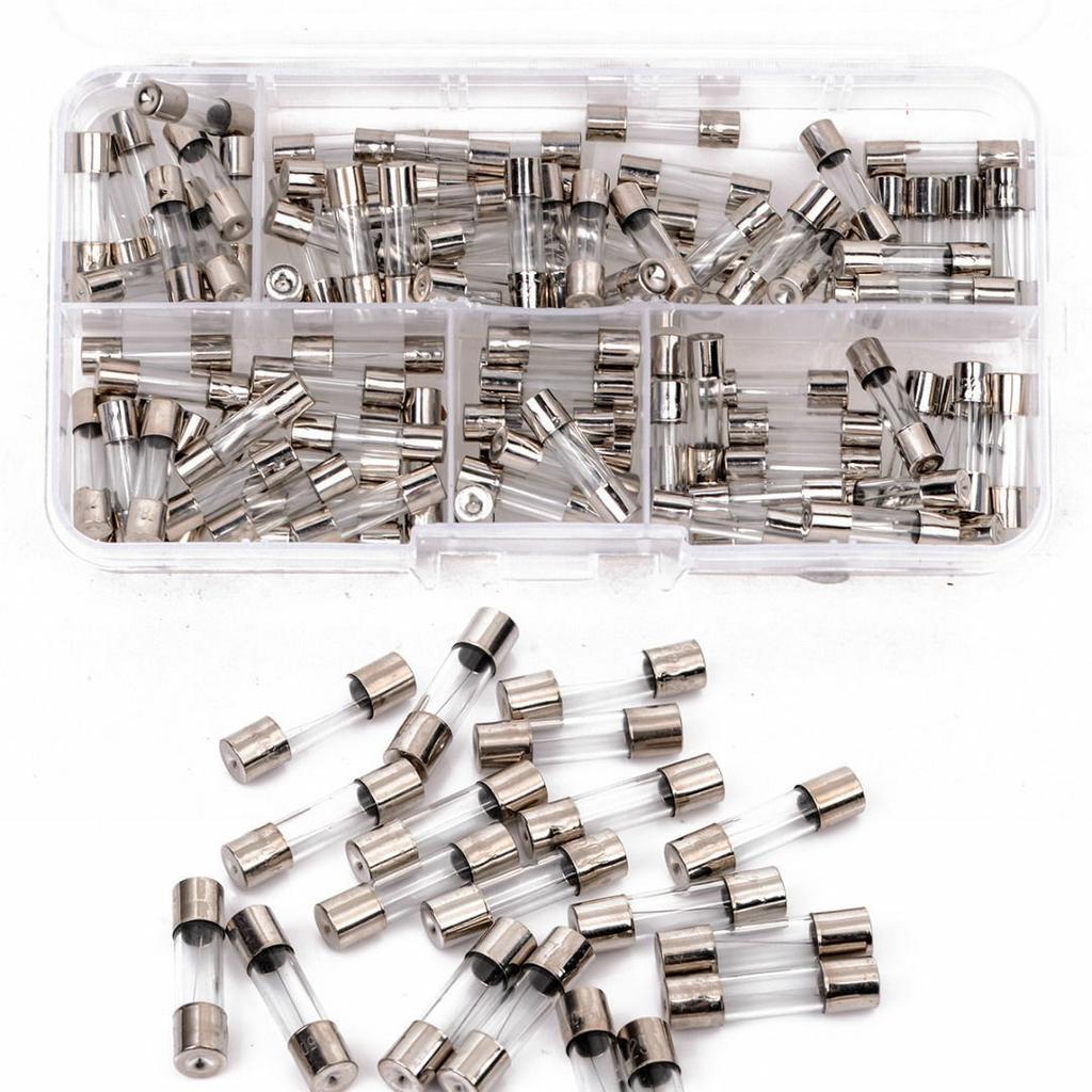 Complete Kit of 150pcs 5x20mm Quick Blow Glass Tube Fuses from 0 1A to 30A for Safe Electrical Applications and Repairs