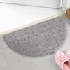 Ultrafine Fiber Absorbent Doormat Comfortable Semi Circle Solid Color Mat