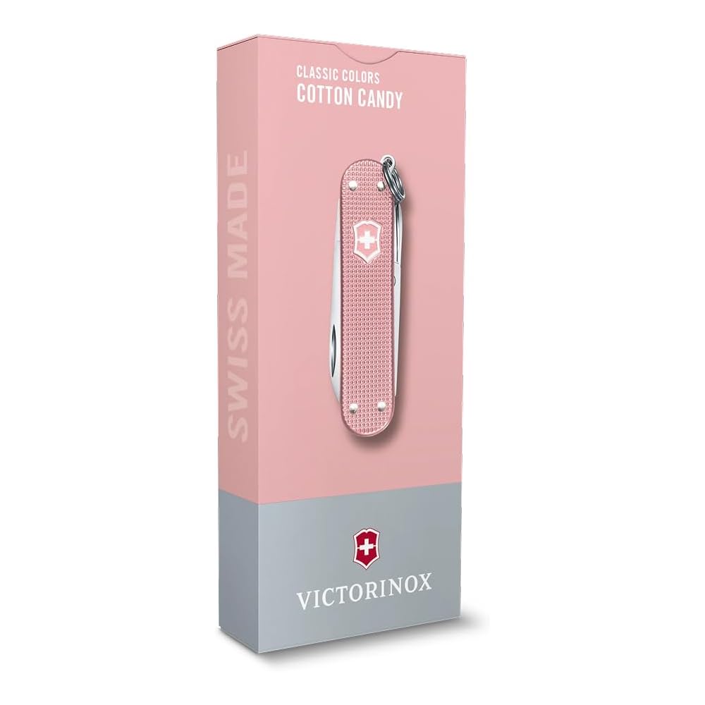 Victorinox Classic Alox Cotton Candy Swiss Army Knife 5 Functions Compact Lightweight Multi-Tool