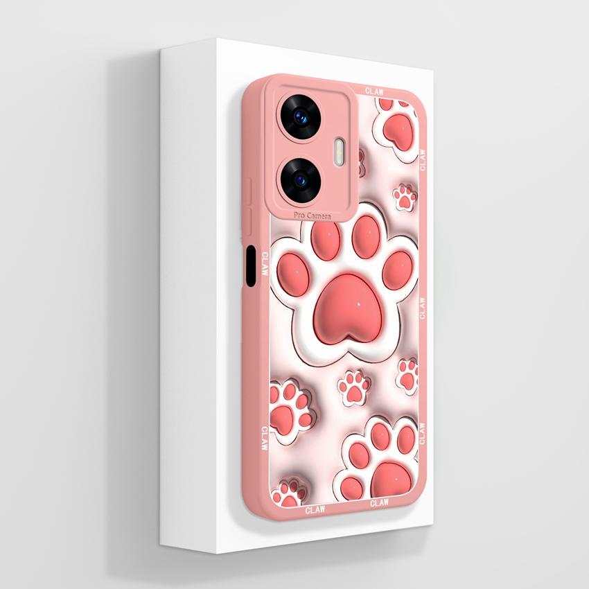 Beautiful Love Heart Phone Covers For Realme C55 C35 C25 C20 C15 C11 C21Y C25Y Soft Liquid Silicone Bumper Anti Drop Protection Case For Realme Casing