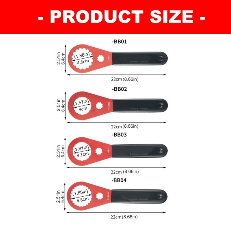 Bicycles Bottom Brackets Wrenches 44 mm 16 Notches Bike Repair Tool with Rubber Grip for Bottom Brackets Installation Work