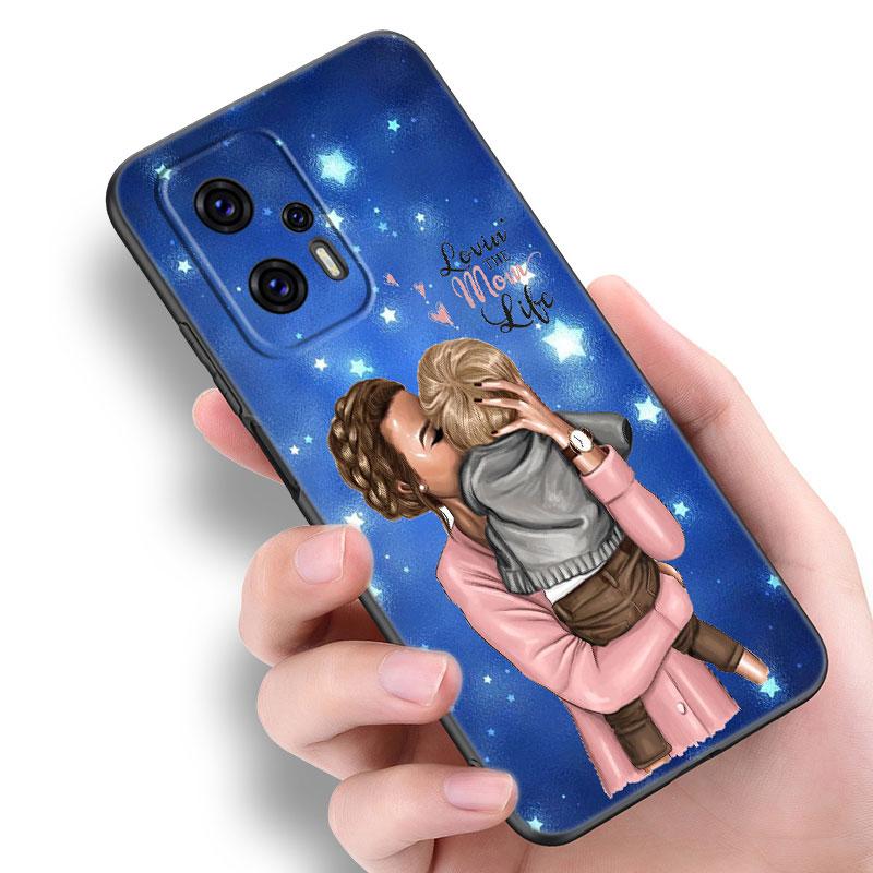 Baby Mom Girl Phone Case For Xiaomi POCO F2 F3 M2 M3 M4 X3 X4 Pro NFC F4 GT 5G F1 X2 C3 C31 C40 M5S Soft TPU Black Cover