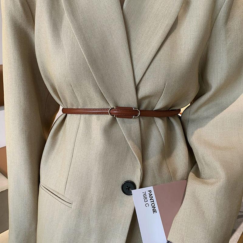 Soft Knotted Stylish Leather Belt For Women Featuring A Fashionable Minimalist Design In Colors Classic