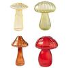 Mushroom Shape Colored Glass Flower Vases Propagation Stations Small Bud Vases Pots for Home Decors and Plant Display