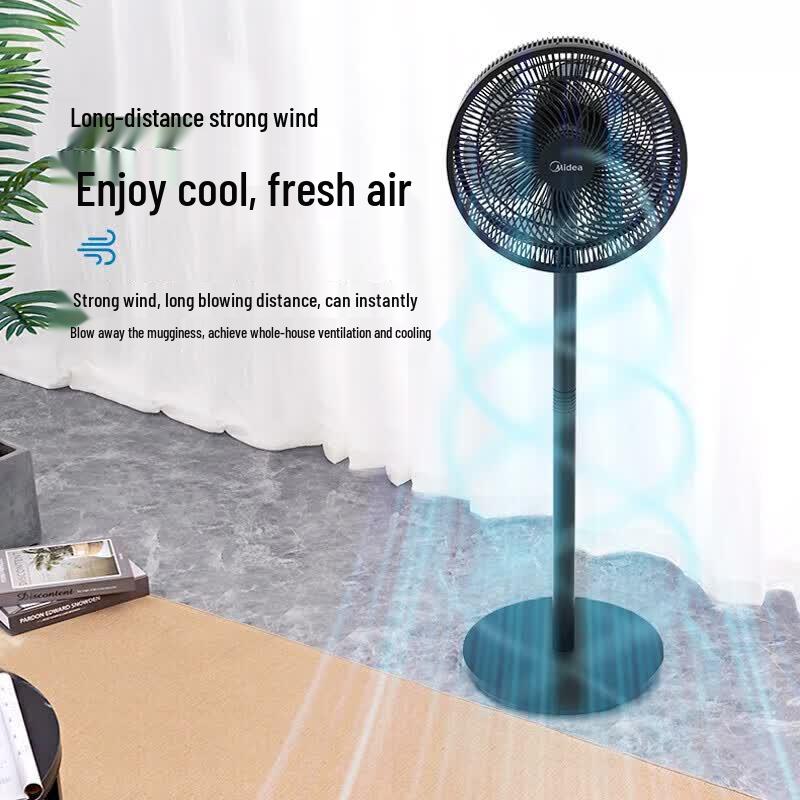 Midea SAF30AB 12-Inch 7-Blade Dual-Use Silent Fan CN plug (adapter included)