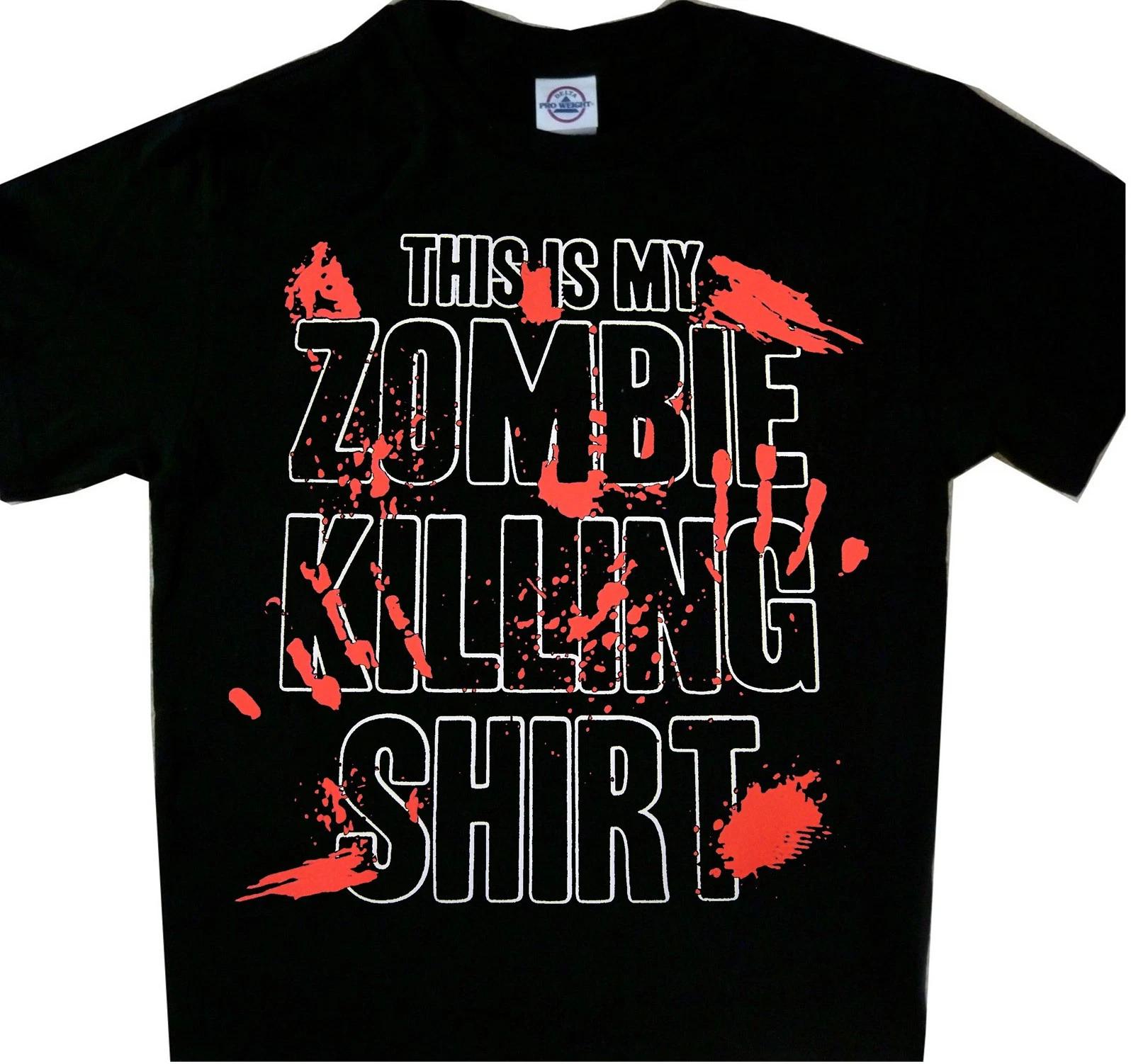 This Is My Zombie Killing Shirt Top T-Shirt Men Gift Death Walking Joke Tee 3XL