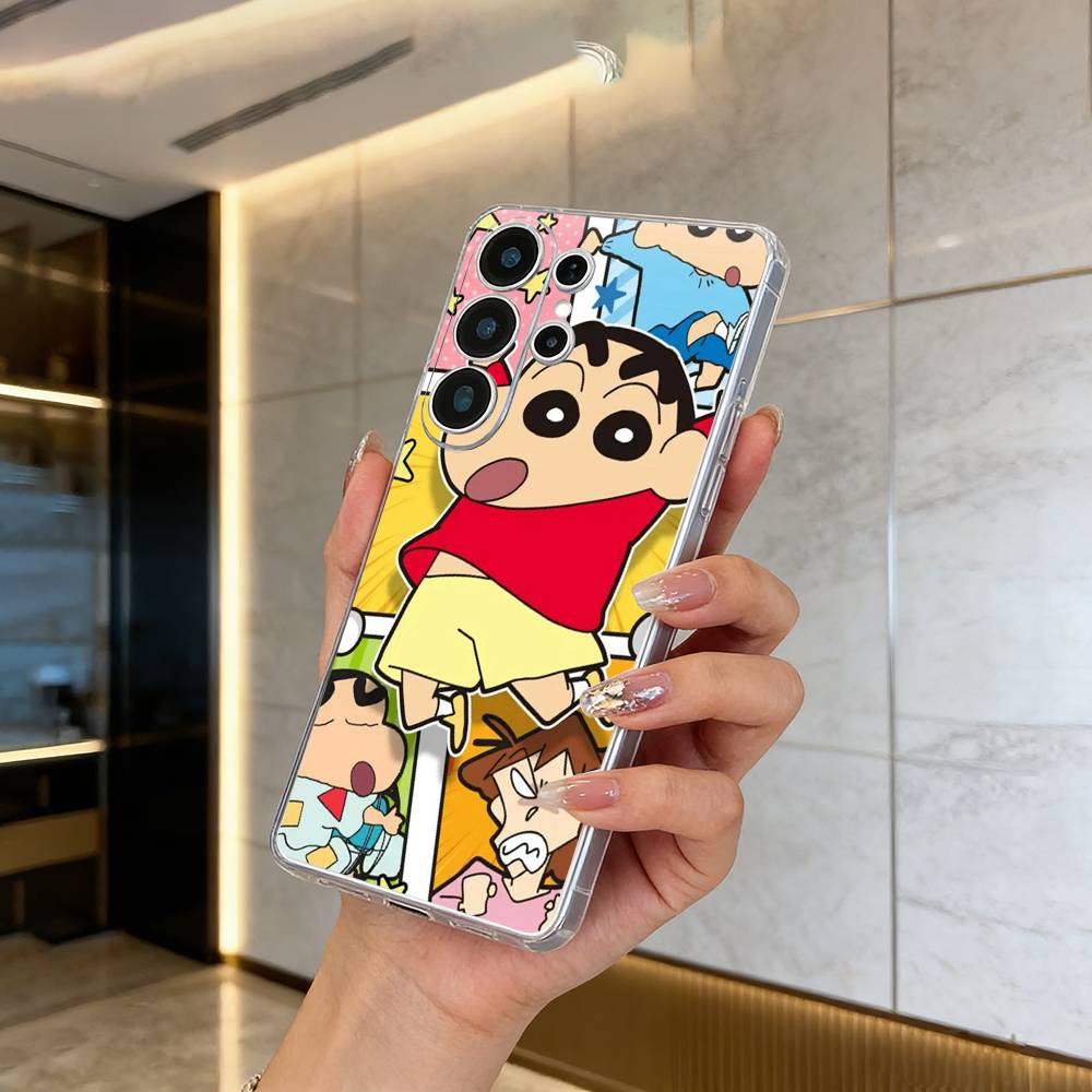 C-S-C-Crayon -Shin-chan Clear Phone Case for Samsung S25, S24, S21, S22, S23, S30, Ultra, S20, Plus, FE, Lite