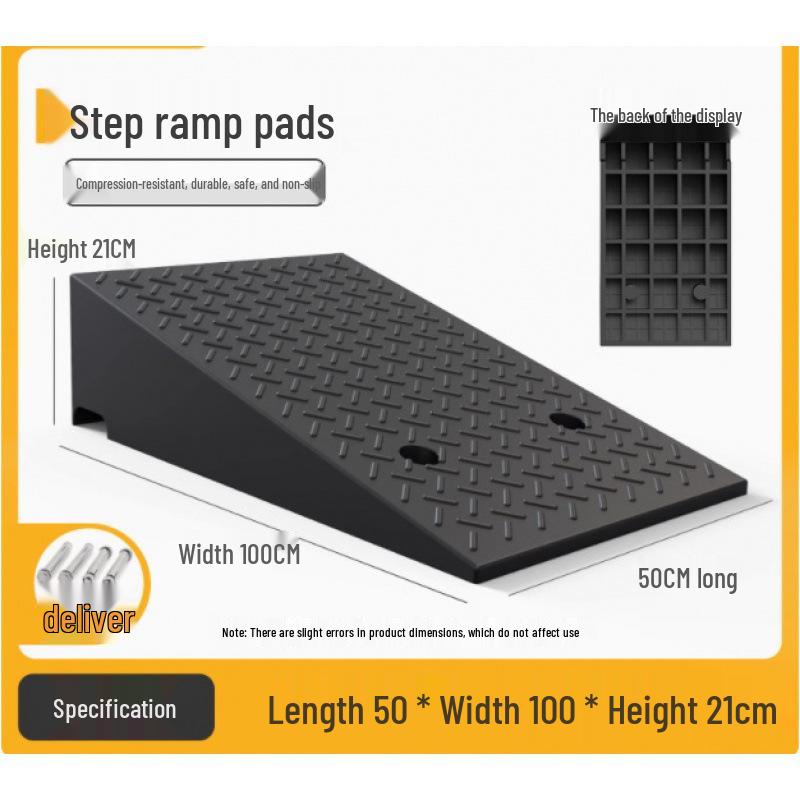 Rubber Curb & Threshold Ramp Mat for Home and Car 