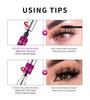 QIC Double Effect 4D Mascara Waterproof Long Curl Natural Thick Eyelash 2-in-1 Black Mascara with 2 Brush Heads