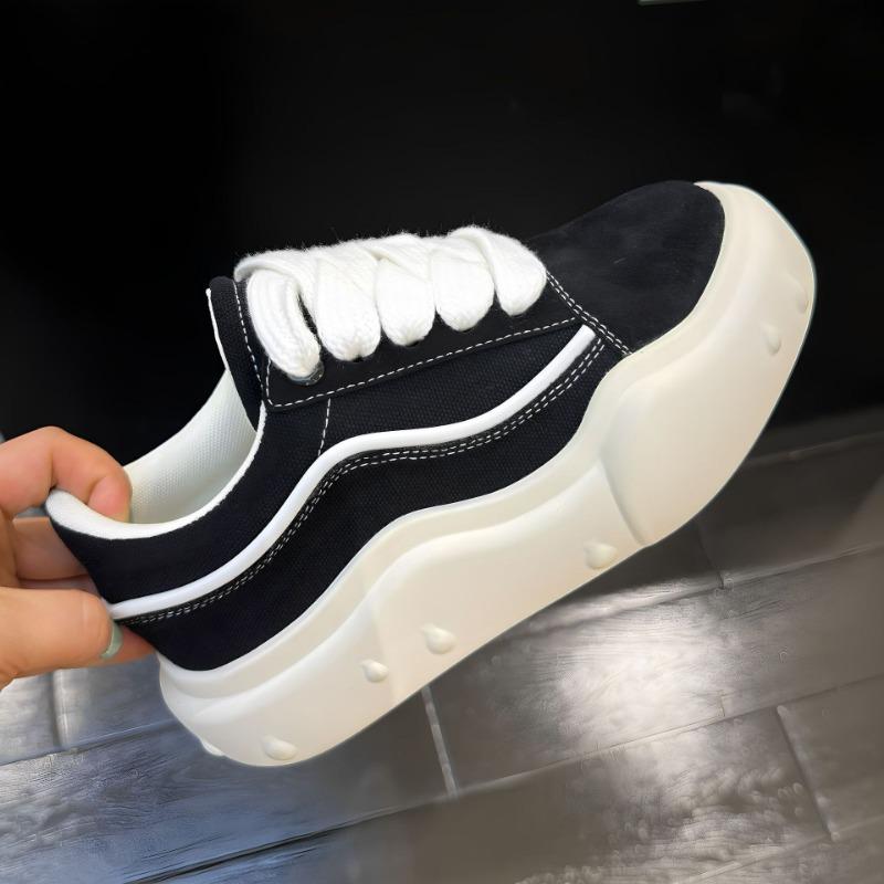 New Fashion Color Matching Outdoor Jogging Shoes Casual Sports Round Head Flat Bottom Women