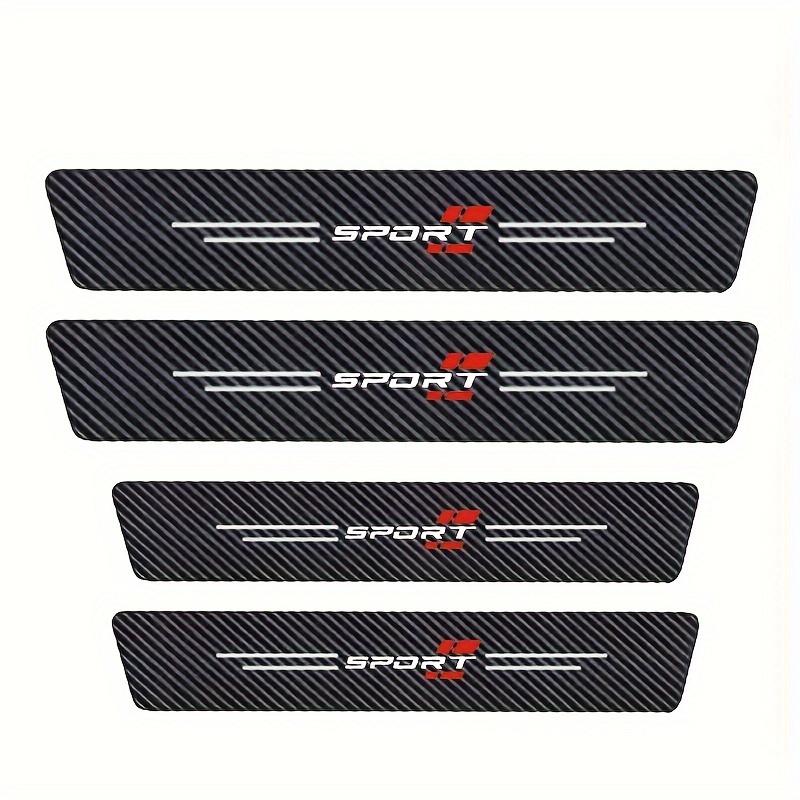 4pcs Car Threshold Strip Waterproof Protection Strip Door Welcome Pedal Scratch Protection Strip Anti-collision Strip Suitable For All Models