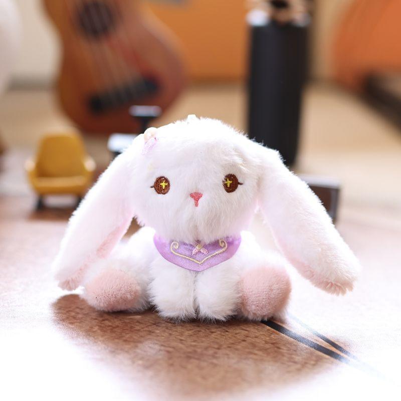 Rabbit White Little Plush Keychain Ultra Soft Stuffed Animal Gift For Teens Kids