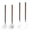 Stainless Steel Spoon & Fork Set with Wood Handle for Buffet & Hot Pot