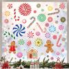 Christmas candy home decoration wall sticker self-adhesive cartoon gingerbread man window sticker refrigerator sticker Christmas decorations