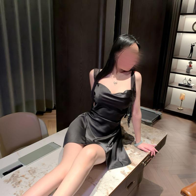 Sex underwear girl suspender dress nightclub new sexy slim nightdress home satin uniform qqny woman